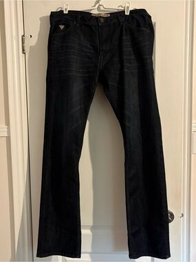 Guess Men’s Black Regular Straight Fit Jeans